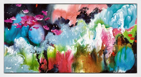 The Universe in Colour by Danielle O'Connor Akiyama - Framed Glazed Box Canvas